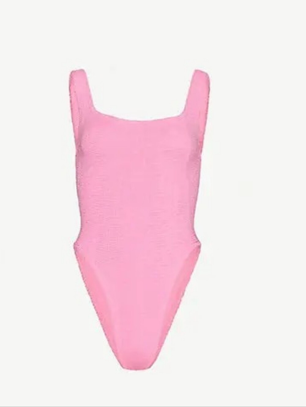 Hunza G classic seersucker swimsuit - bubble Pink Ribbed One-Piece One Size SW1 - Picture 1 of 10